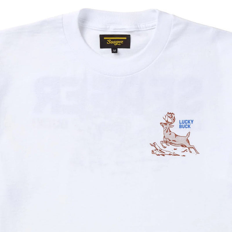 Seager Inc Men's Lucky Buck White Tee Shirt