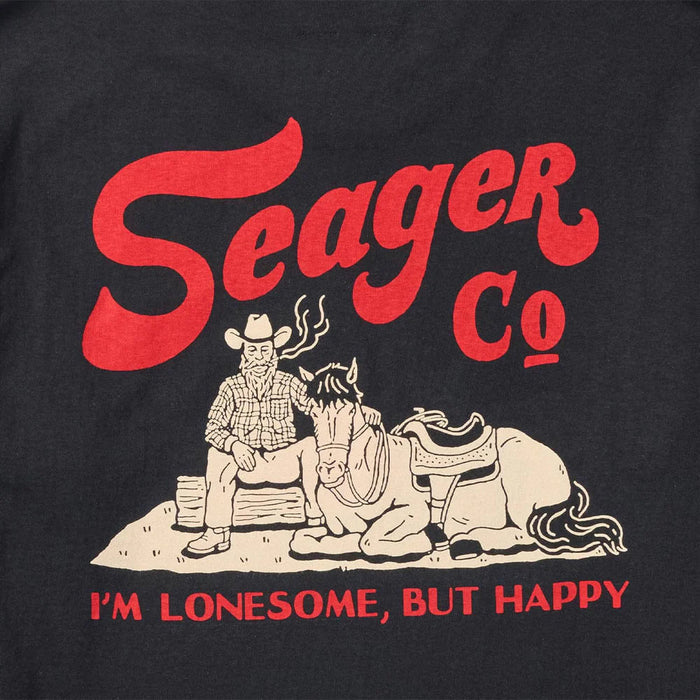 Seager Inc Men's Lonesome Black Tee Shirt