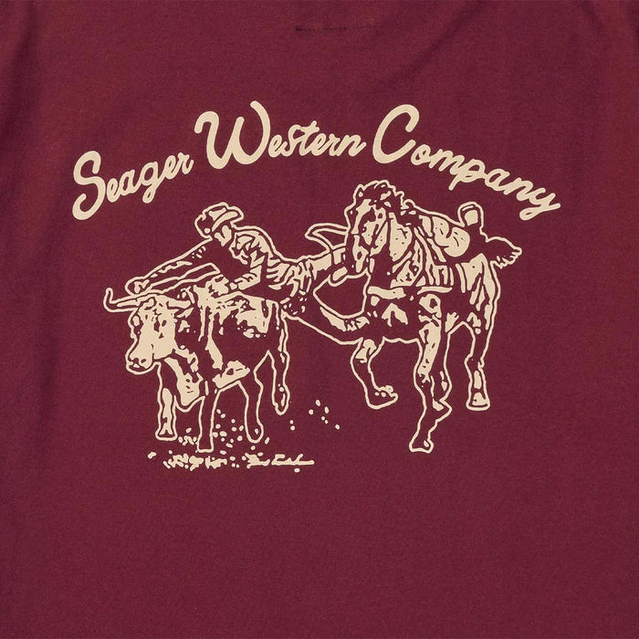 Seager Inc Men's Burgundy Los Rios Tee Shirt