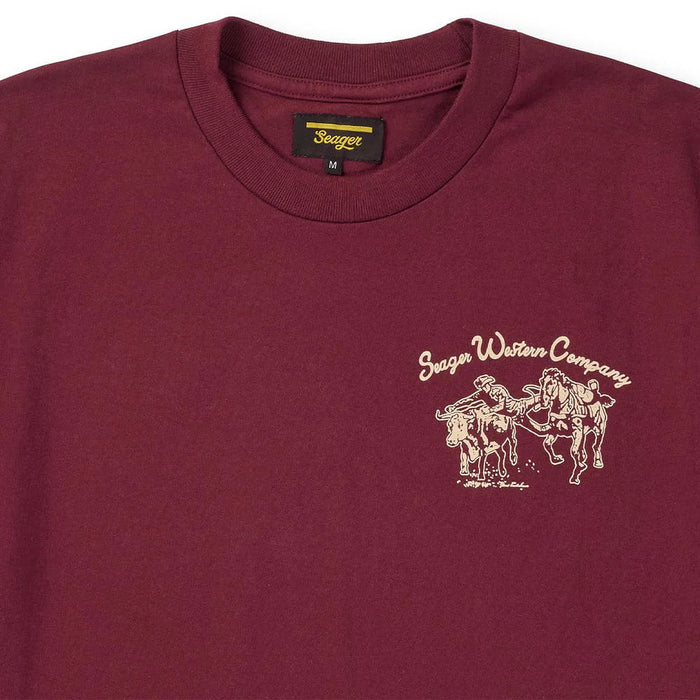 Seager Inc Men's Burgundy Los Rios Tee Shirt