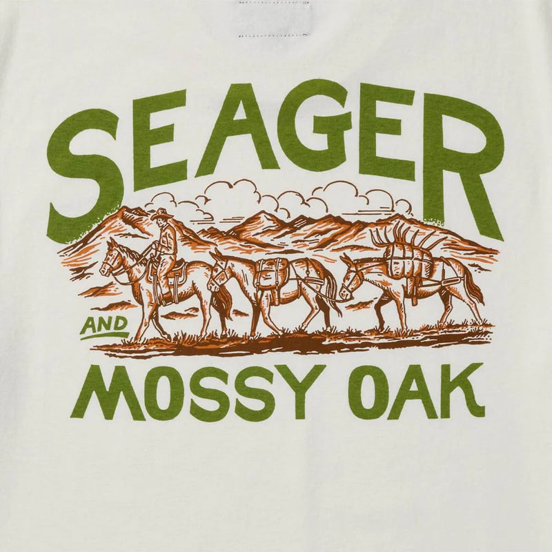 Seager Inc Men's Mossy Oak Pack Out White Tee Shirt