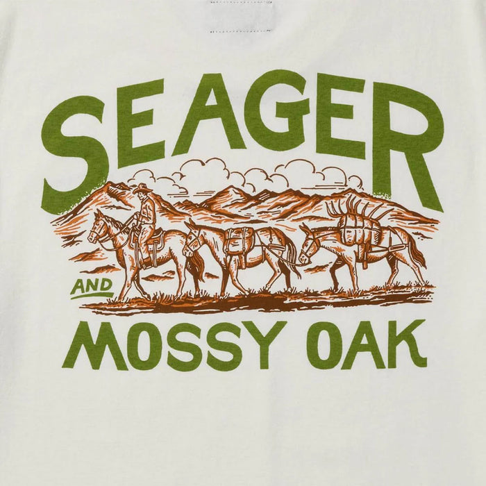 Seager Inc Men's Mossy Oak Pack Out White Tee Shirt