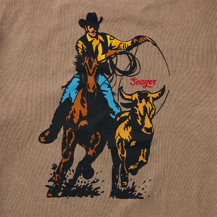 Seager Inc Men's Brown Rodeo Series Tee Shirt