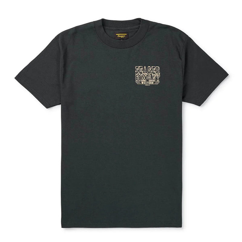 Seager Inc Men's Black Rattler Tee Shirt