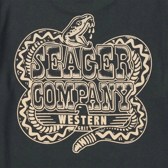 Seager Inc Men's Black Rattler Tee Shirt