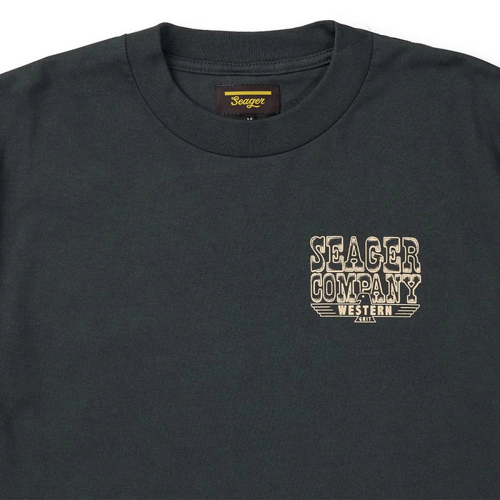 Seager Inc Men's Black Rattler Tee Shirt
