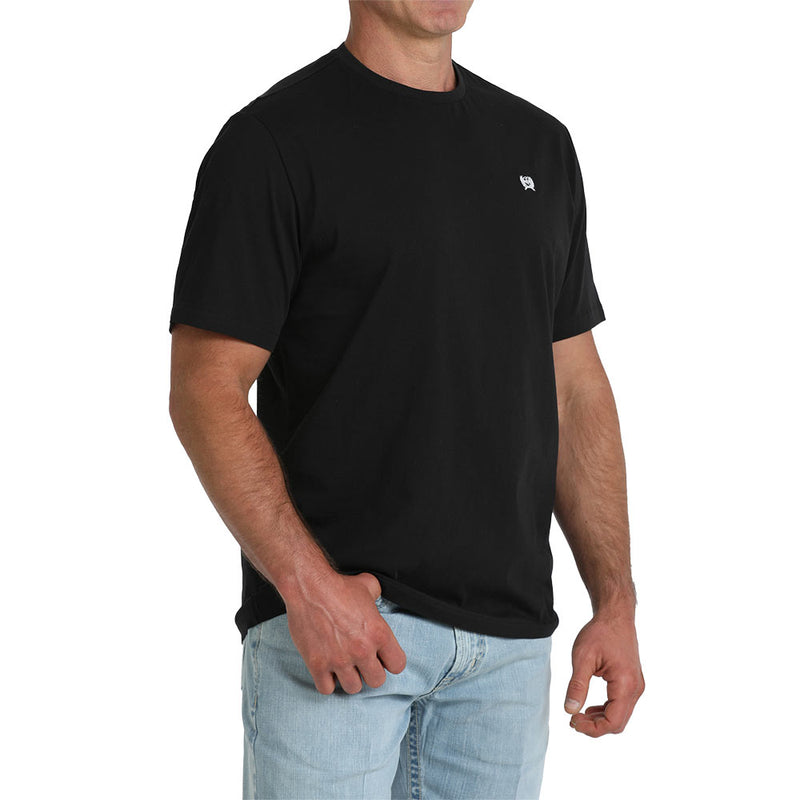 Cinch Men's Black Solid Tee Shirt