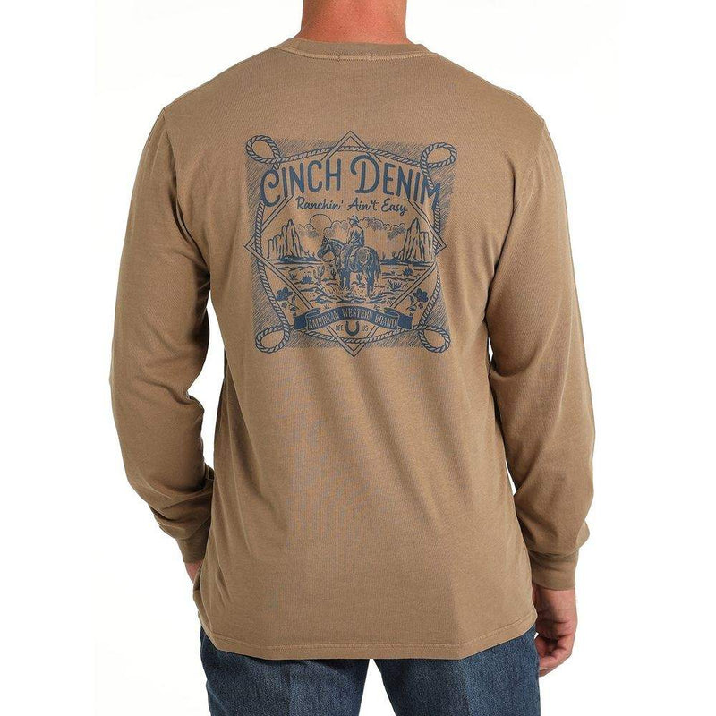 Cinch Men's Logo Long Sleeve Tee