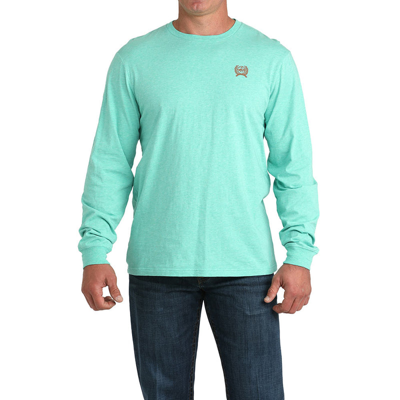 Cinch Turquoise Long Sleeve Cowboy State Of Mind Tee Shirt