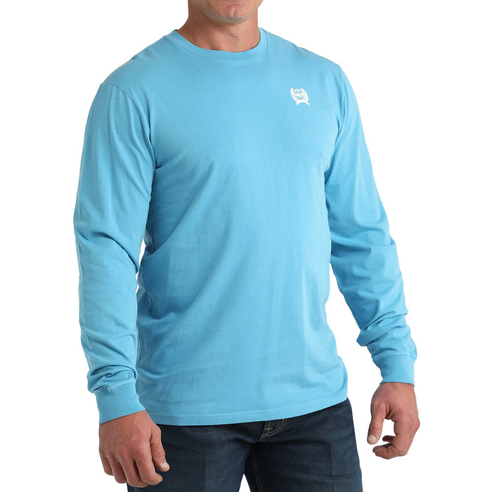 Cinch Men's Blue Logo Long Sleeve Tee Shirt