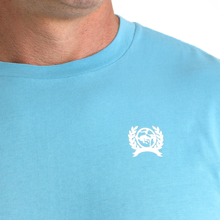 Cinch Men's Blue Logo Long Sleeve Tee Shirt