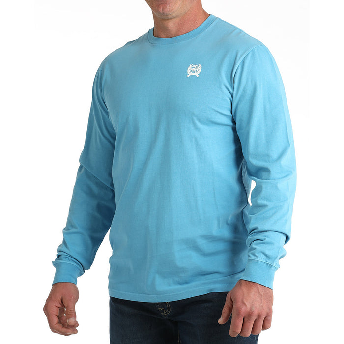 Cinch Men's Blue Logo Long Sleeve Tee Shirt