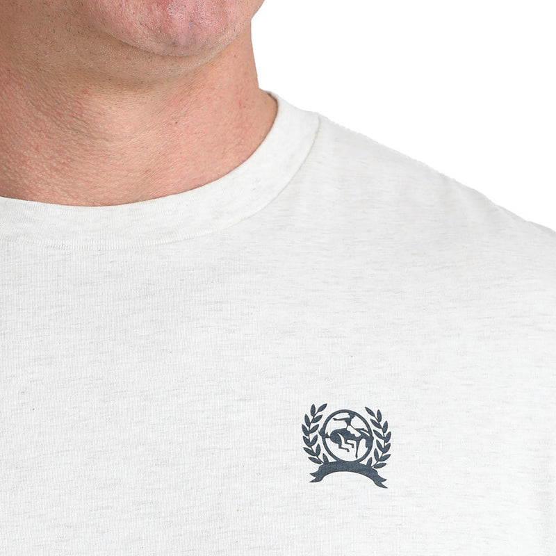 Cinch Men's Western Brand Long Sleeve Cream Tee Shirt