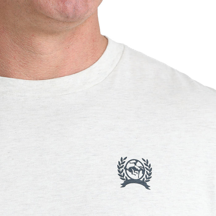 Cinch Men's Western Brand Long Sleeve Cream Tee Shirt