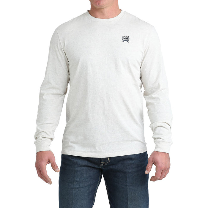 Cinch Men's Western Brand Long Sleeve Cream Tee Shirt