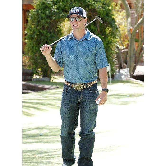 Cinch Men's ArenaFlex Blue Polo
