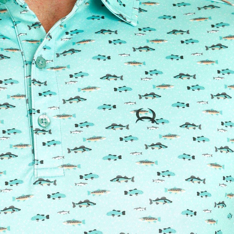 Cinch Men's Turquoise ArenaFlex Polo