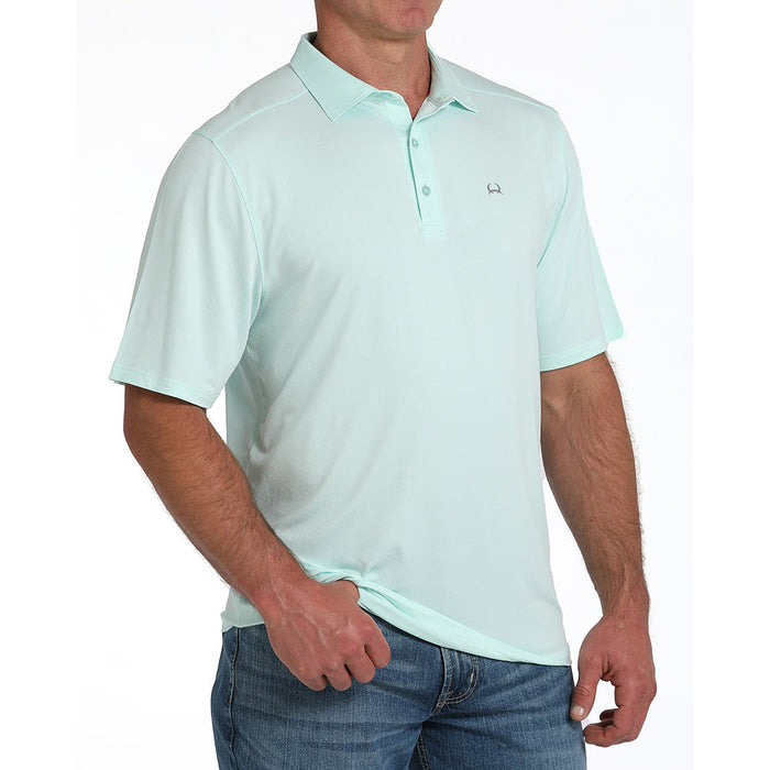 Cinch Men's Light Blue Short Sleeve Polo