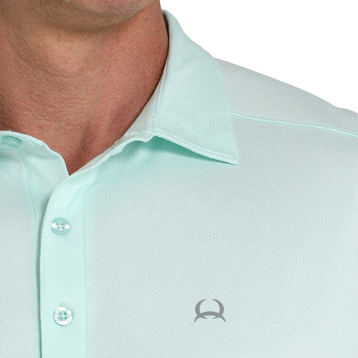 Cinch Men's Light Blue Short Sleeve Polo