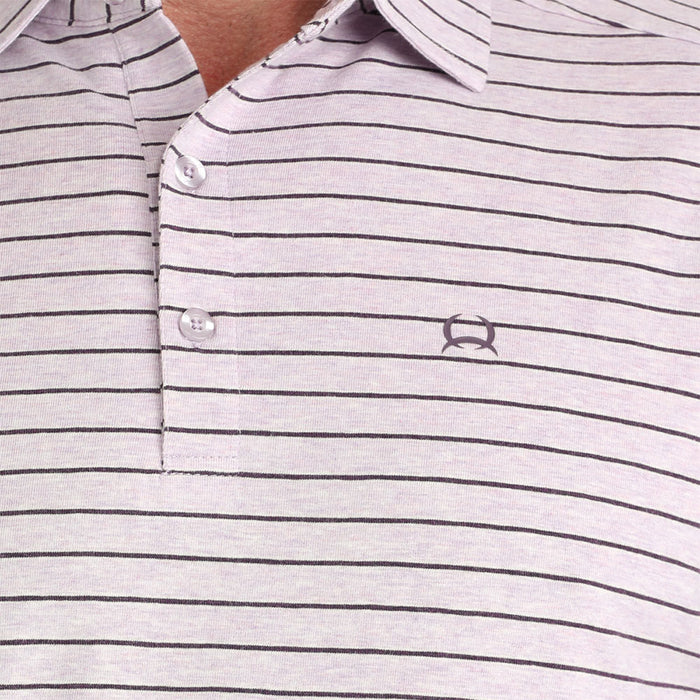 Cinch Men's Lilac Stripe Short Sleeve ArenaFlex Polo