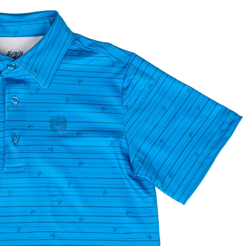 Cinch Boy's Blue Bronco Polo
