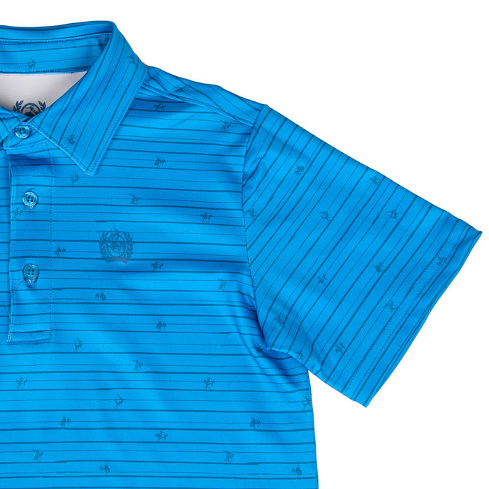 Cinch Boy's Blue Bronco Polo
