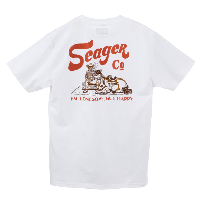 Seager Inc Men's White Lonesome Tee Shirt