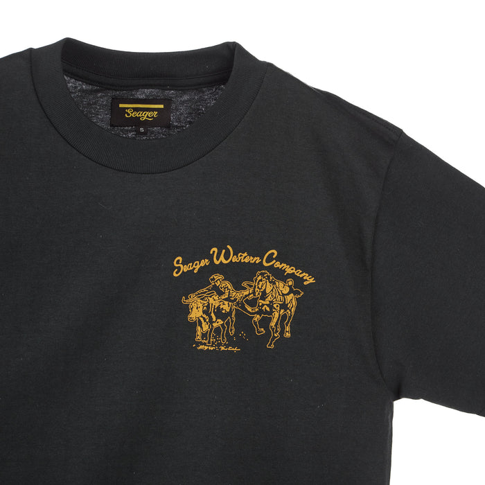 Seager Inc Mens Vintage Black Los Rios T-Shirt