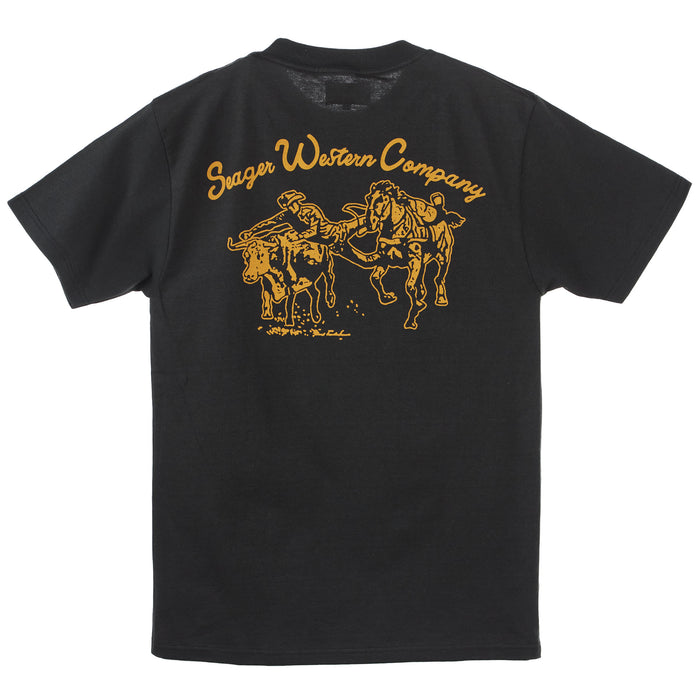 Seager Inc Mens Vintage Black Los Rios T-Shirt