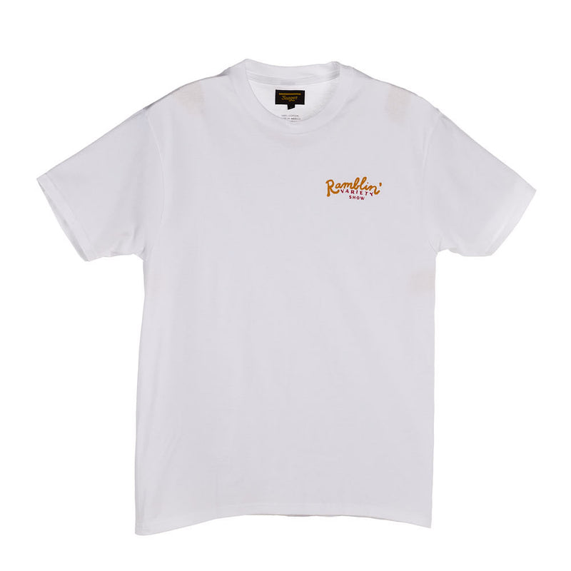 Seager Inc Men's Ramblin Variety Show White Tee