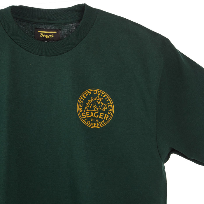 Seager Inc Men's Green Stang Tee Shirt