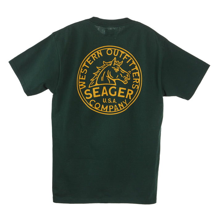 Seager Inc Men's Green Stang Tee Shirt