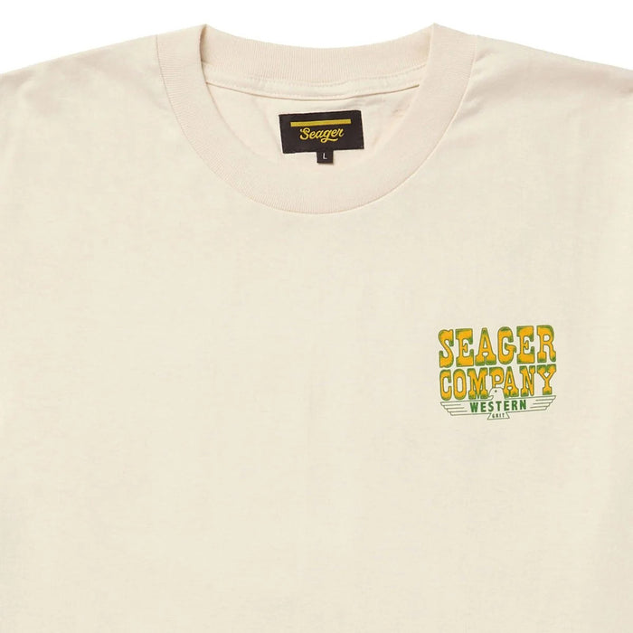 Seager Inc Men's Rattler Vintage White Tee Shirt