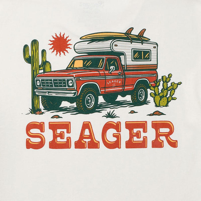 Seager Inc Men's Vintage White Baja Tee Shirt