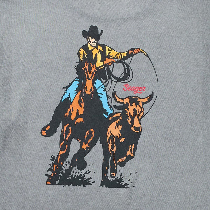 Seager Inc Men's Pigment Grey Rodeo Series Tee Shirt