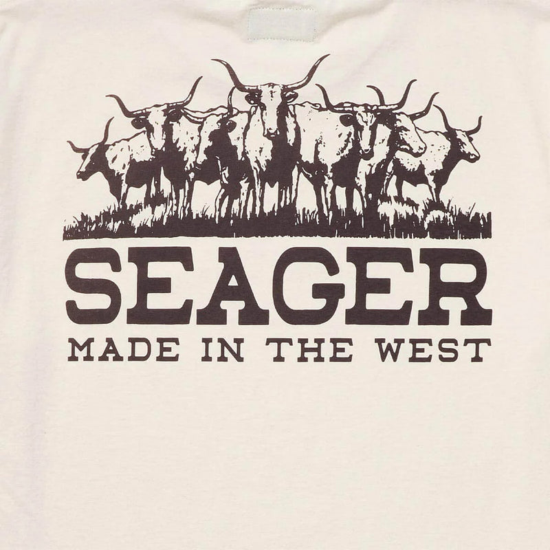 Seager Inc Men's The Herd Vintage White Tee Shirt