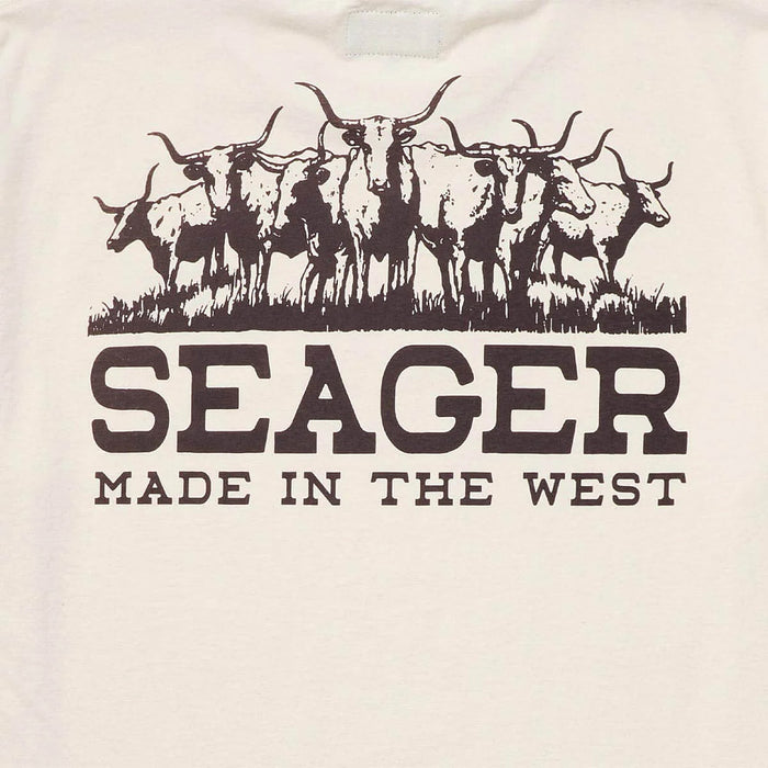 Seager Inc Men's The Herd Vintage White Tee Shirt