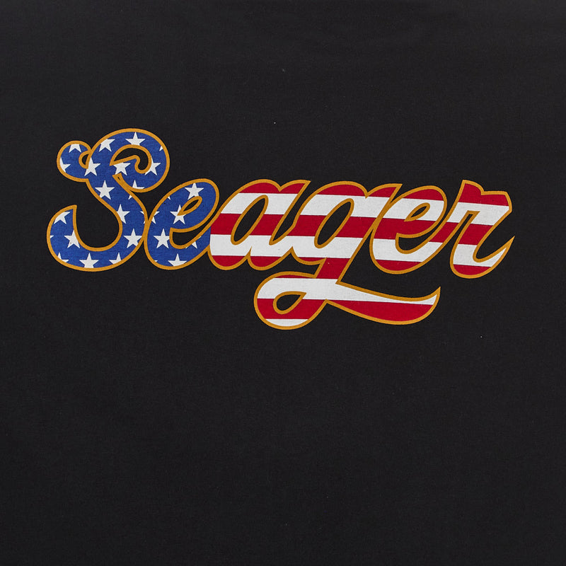 Seager Inc Men's USA Russ Vintage Black Tee Shirt