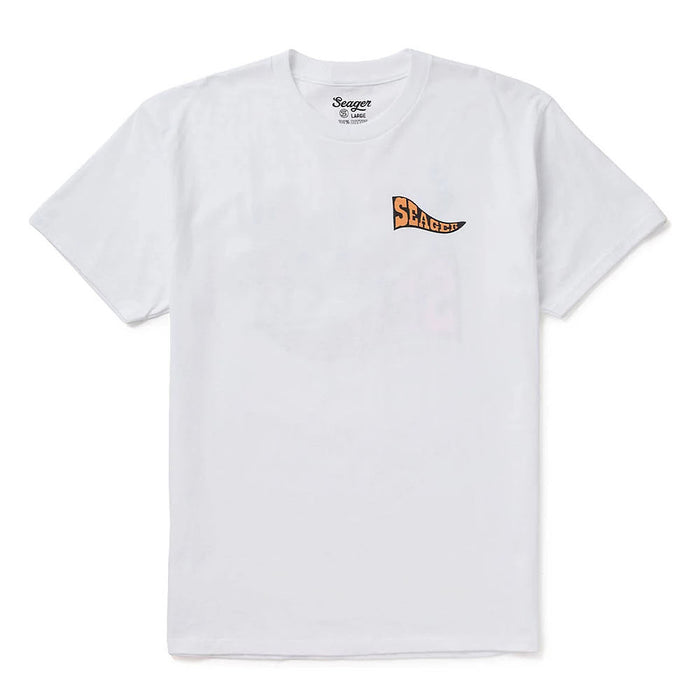 Seager Inc Men's White Long Ride Tee Shirt