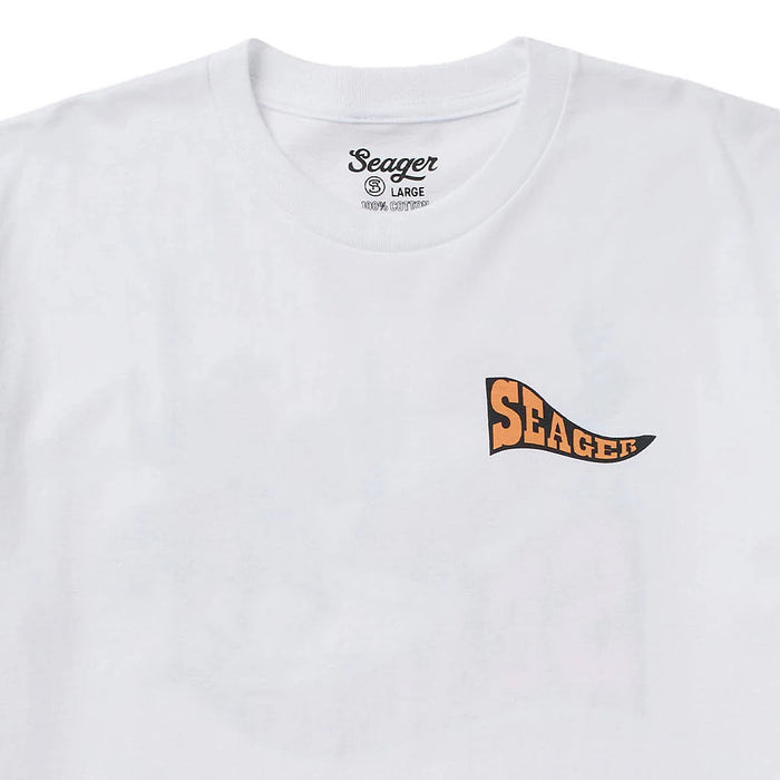 Seager Inc Men's White Long Ride Tee Shirt