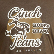 Cinch Men's Brown Logo Tee