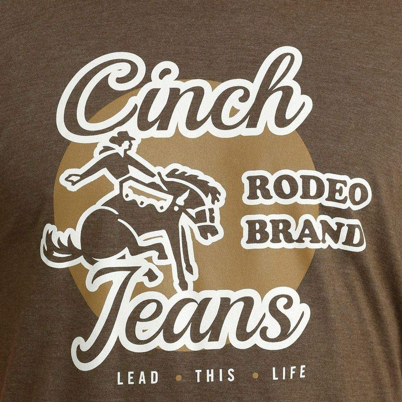 Cinch Men's Brown Logo Tee