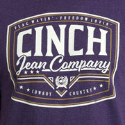 Cinch Men's Purple Logo Tee
