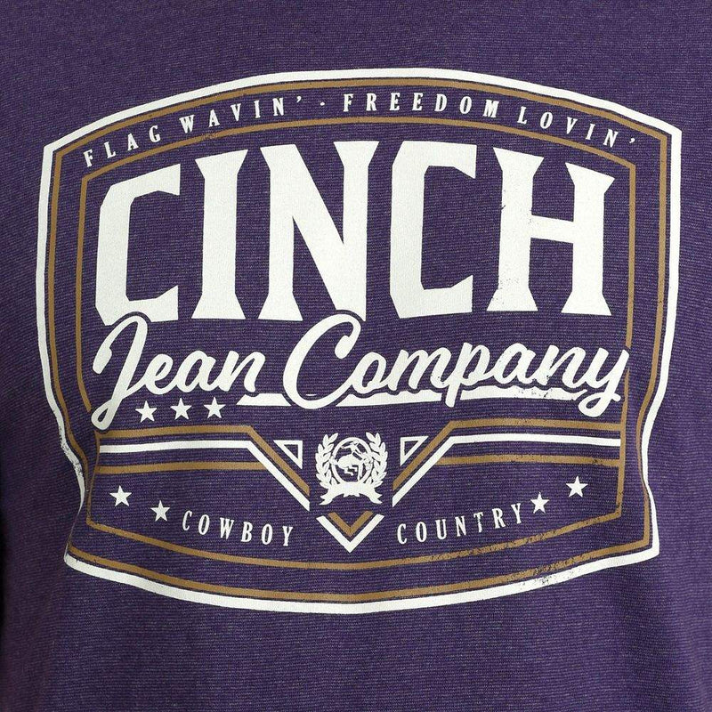 Cinch Men's Purple Logo Tee