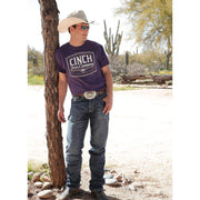 Cinch Men's Purple Logo Tee