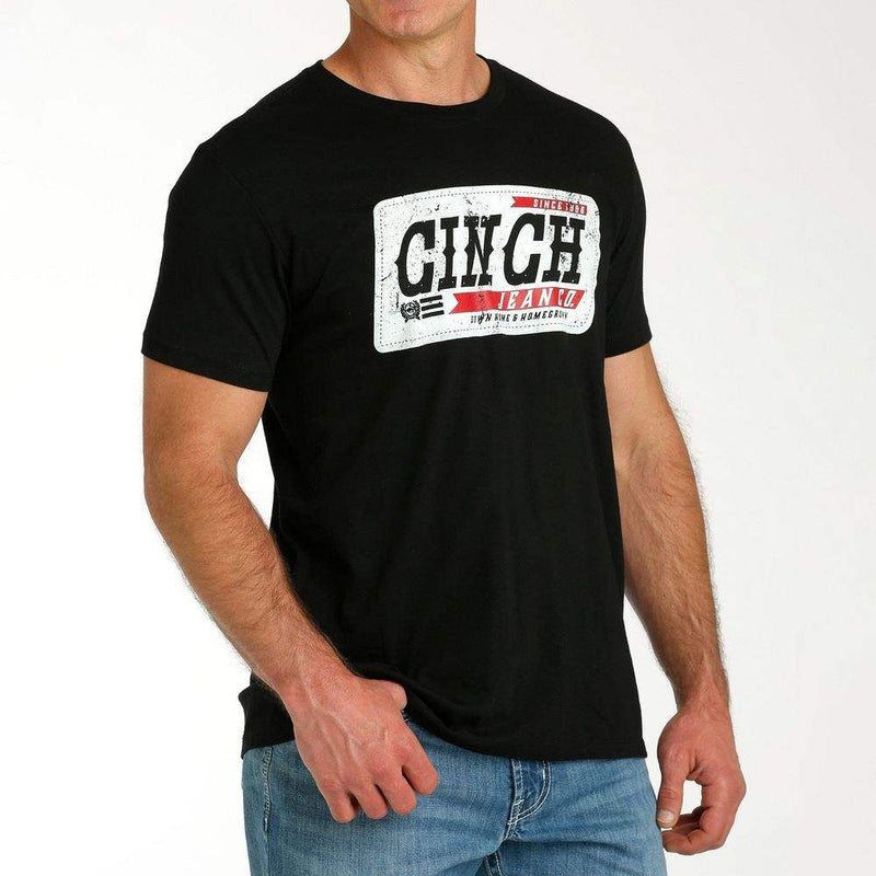 Cinch Men's Black License Plate T-Shirt