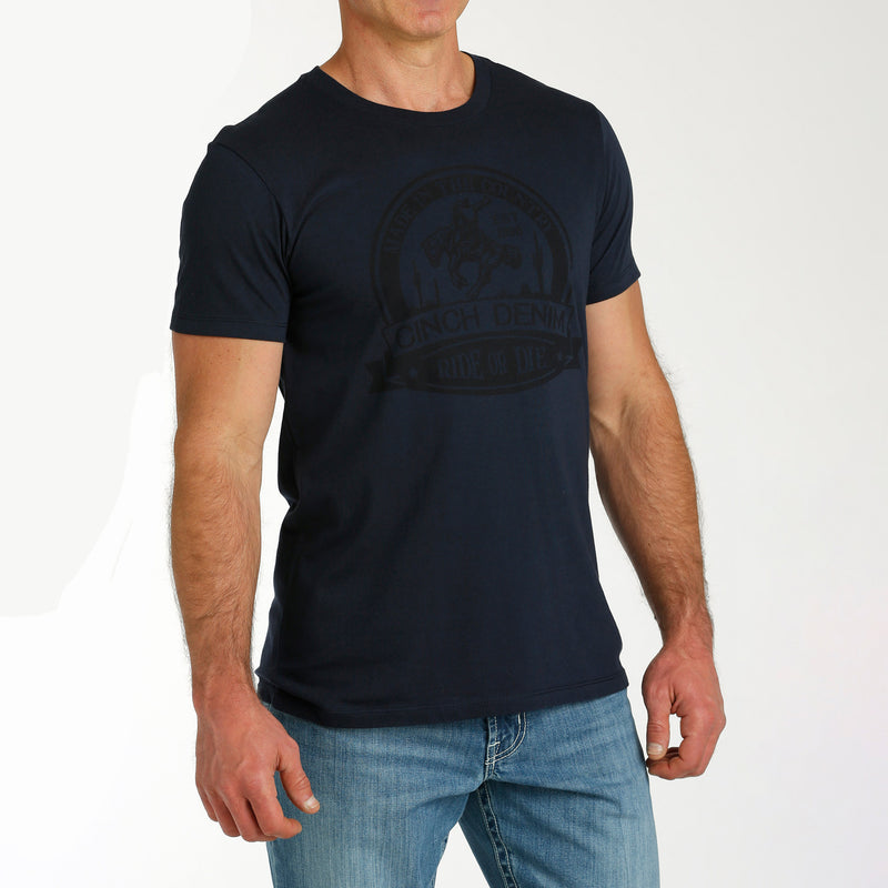 Cinch Men's Navy Logo T-Shirt