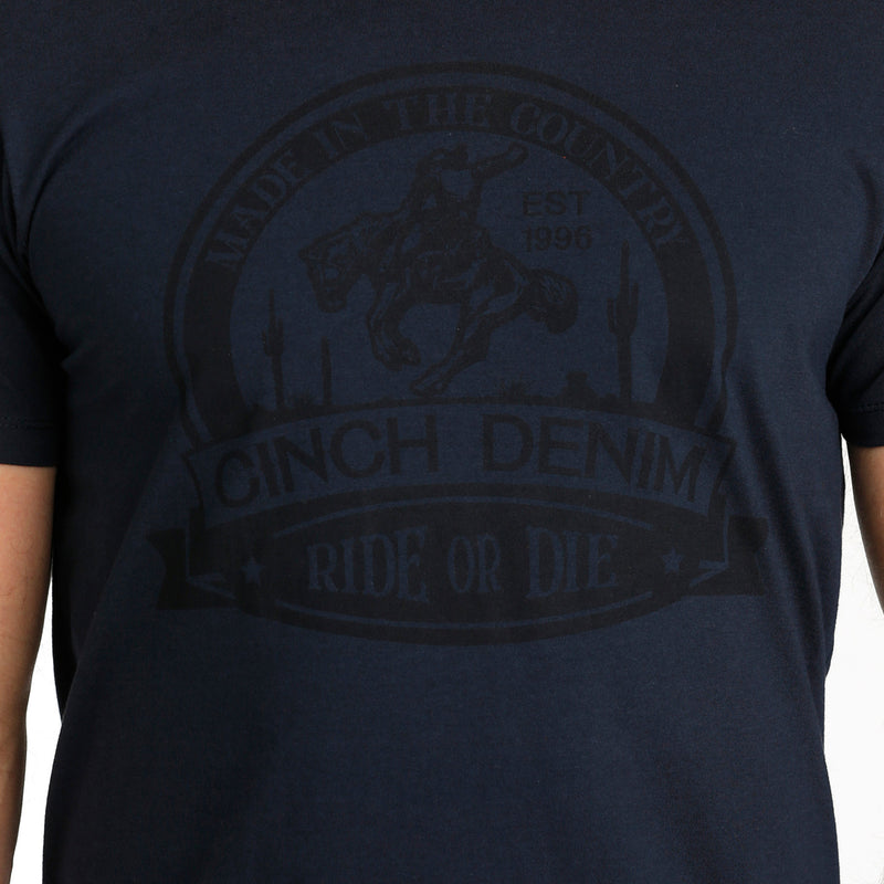 Cinch Men's Navy Logo T-Shirt