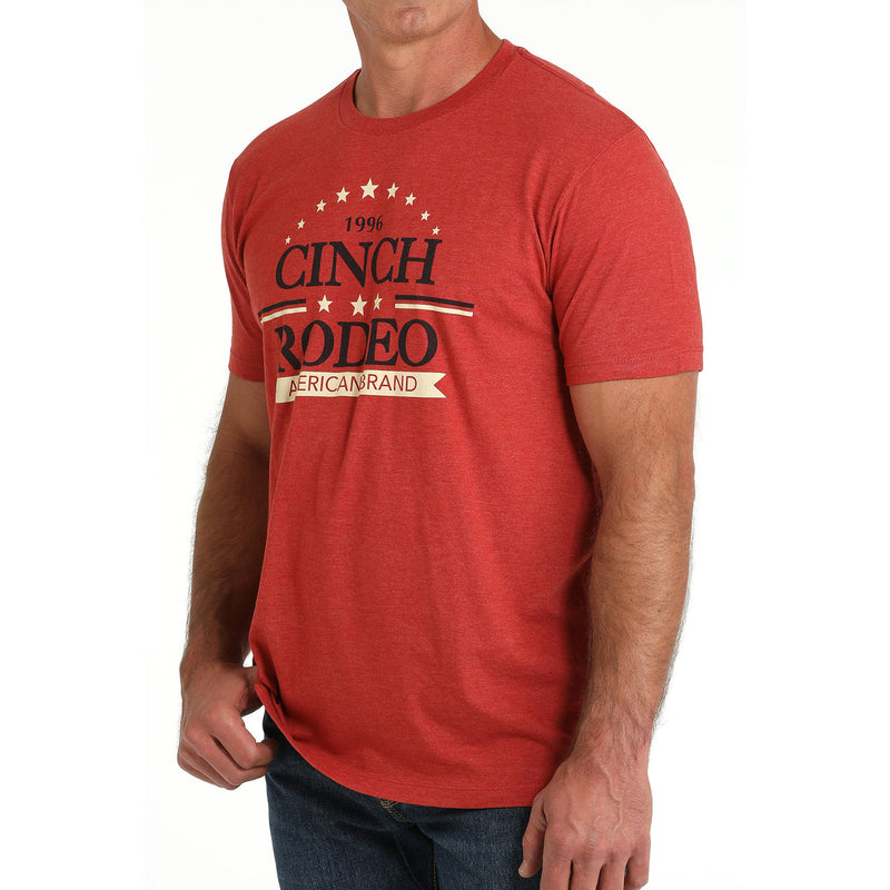 Cinch Men's Red Logo Tee
