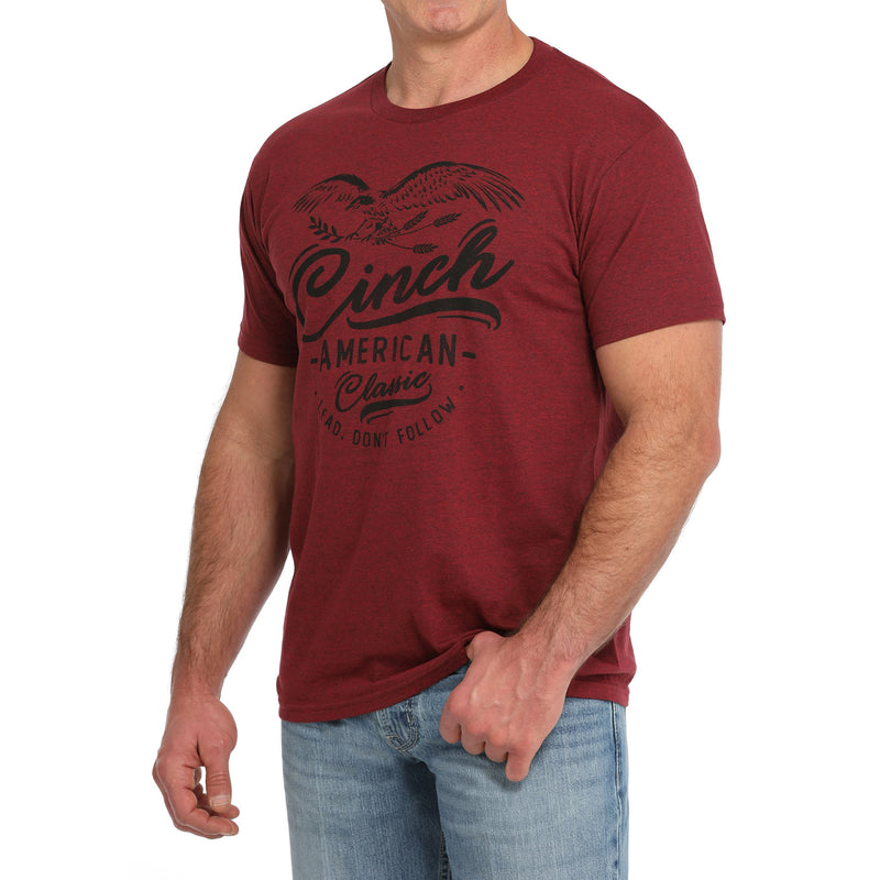 Cinch Men's Red Logo Tee